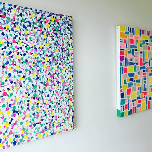 'Confetti' (76cm x 76cm x 4cm, unframed)