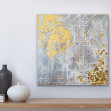 Load image into Gallery viewer, &#39;Golden Geometry&#39; (76cm x 76cm x 4cm, unframed)
