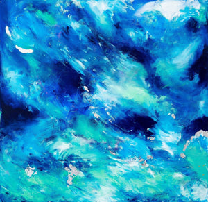 'Into the Ocean' (76cm x 76cm x 4cm, unframed)