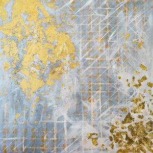 'Golden Geometry' (76cm x 76cm x 4cm, unframed)