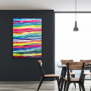 'Rainbow' (102cm x 76cm x 4cm, unframed)