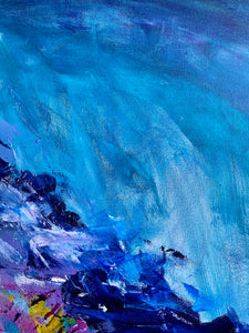 'The Happy Ocean' Diptych (80cm x 40cm x 2cm, unframed x 2)