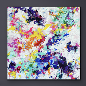 'Colour Lover II' (76cm x 76cm x 4cm, unframed)