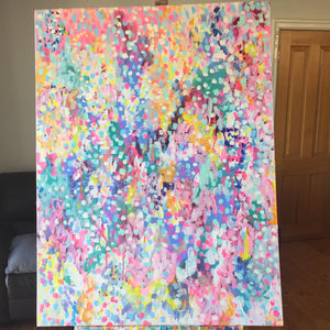 'Rainbow Snow' (102cm x 76cm x 4cm, unframed)