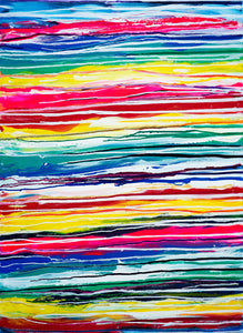 'Rainbow' (102cm x 76cm x 4cm, unframed)