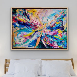 'Colours of the Wind' (76cm x 102cm x 4cm, unframed)