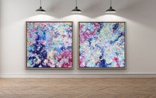 Load image into Gallery viewer, &#39;Hearts A Flutter II&#39; Diptych (102cm x 102cm x 4cm, unframed, x2)
