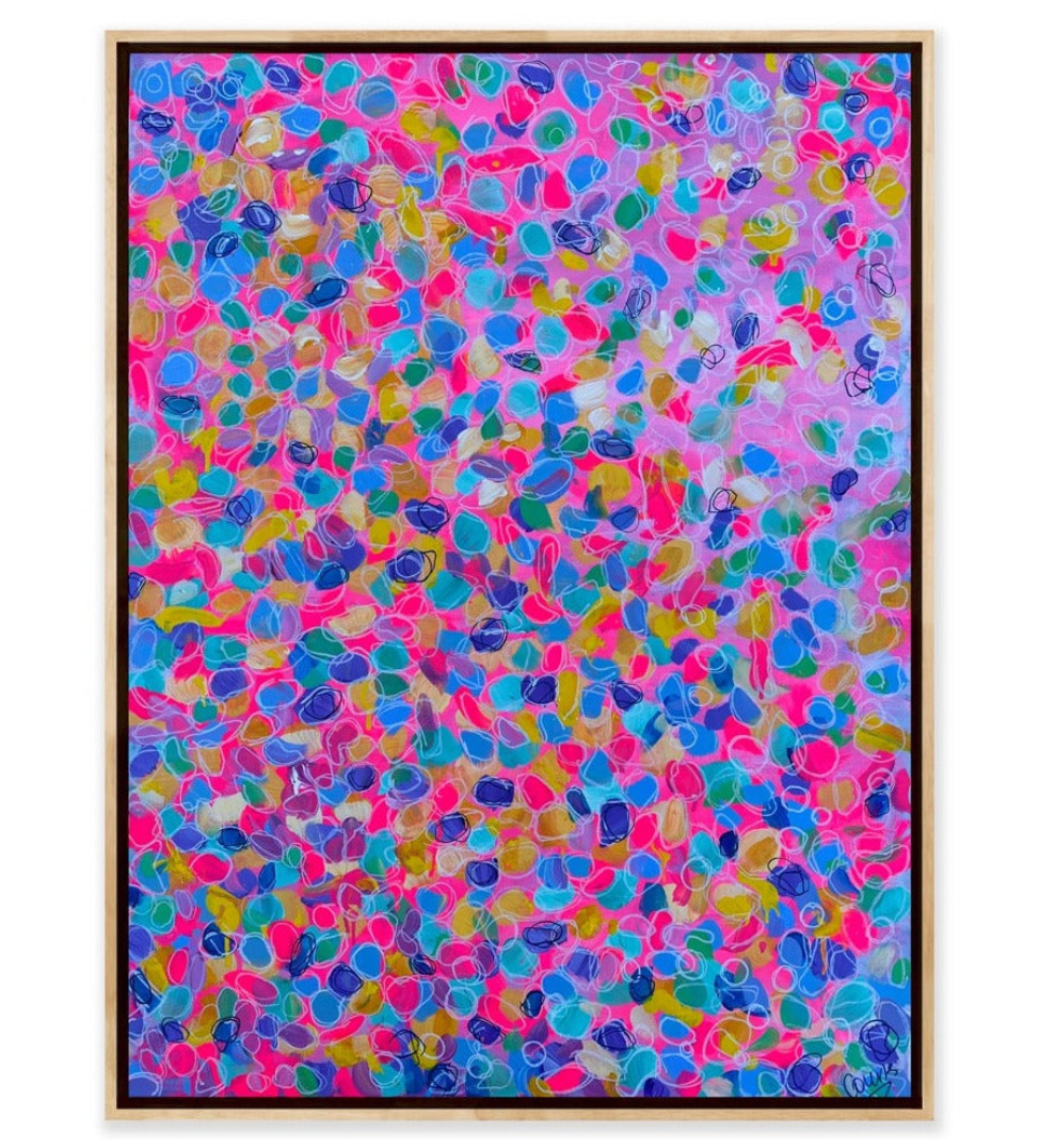 ‘Jellybean Dreams’ (102cm x 76cm x 4cm, unframed)