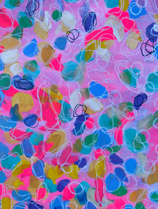 ‘Jellybean Dreams’ (102cm x 76cm x 4cm, unframed)