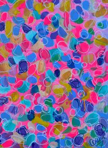 ‘Jellybean Dreams’ (102cm x 76cm x 4cm, unframed)