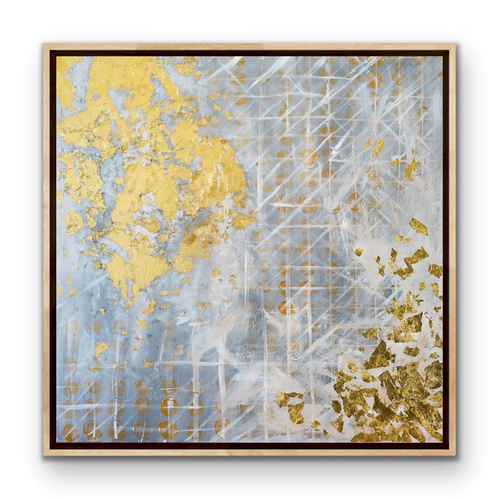 'Golden Geometry' (76cm x 76cm x 4cm, unframed)