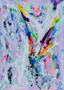 'Rainbow Lorikeet' (80cm x 40cm x 1cm, unframed)