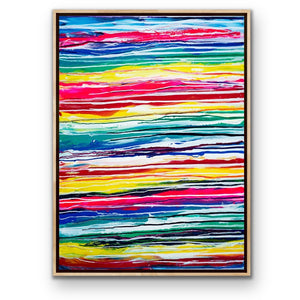 'Rainbow' (102cm x 76cm x 4cm, unframed)