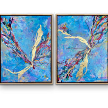 Load image into Gallery viewer, (Commission) &#39;Twin Flames&#39; Diptych (76cm x 102cm x 4cm, unframed, x 2)
