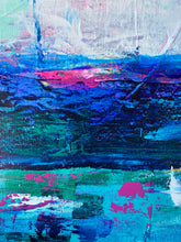 Load image into Gallery viewer, &#39;Sunset on the green&#39; (102cm x 102cm x 4cm, framed in oak)
