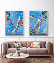 Load image into Gallery viewer, (Commission) &#39;Twin Flames&#39; Diptych (76cm x 102cm x 4cm, unframed, x 2)
