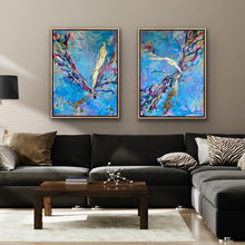 Load image into Gallery viewer, (Commission) &#39;Twin Flames&#39; Diptych (76cm x 102cm x 4cm, unframed, x 2)
