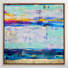 Load image into Gallery viewer, &#39;Sunset on the green&#39; (102cm x 102cm x 4cm, framed in oak)
